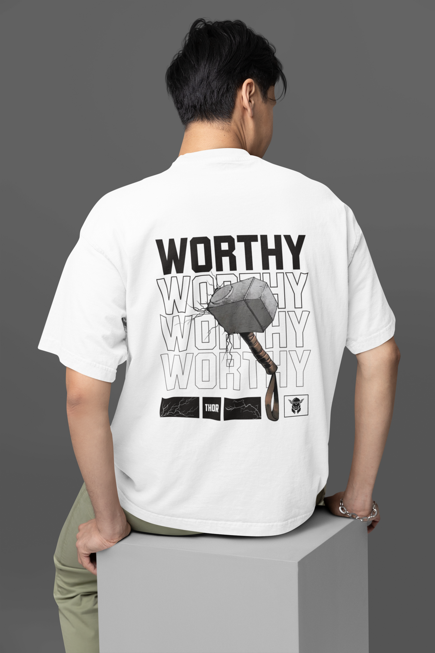 Almighty Thor Worthy Oversized Tshirt