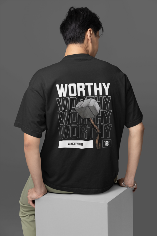Almighty Thor Worthy Oversized Tshirt